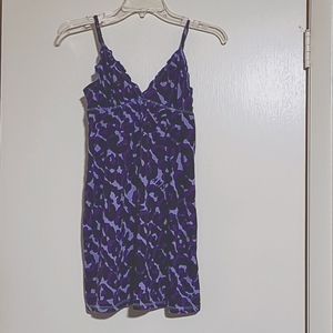"I only sleep in pink" Victoria's Secret purple cheetah print sleep slip, size S